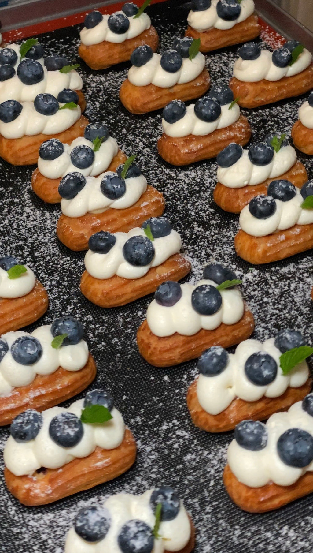 15 Mini-Blaubeer-Éclairs